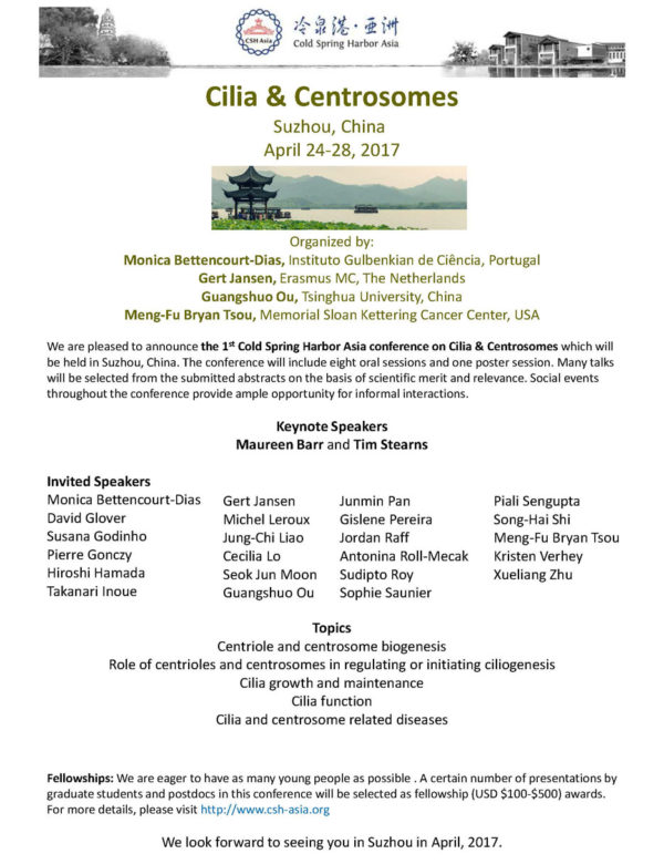 Cold Spring Harbor Asia Conference on Cilia & Centrosomes